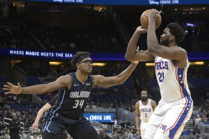 Embiid’s 35 points, 16 points lead 76ers over Magic in OT