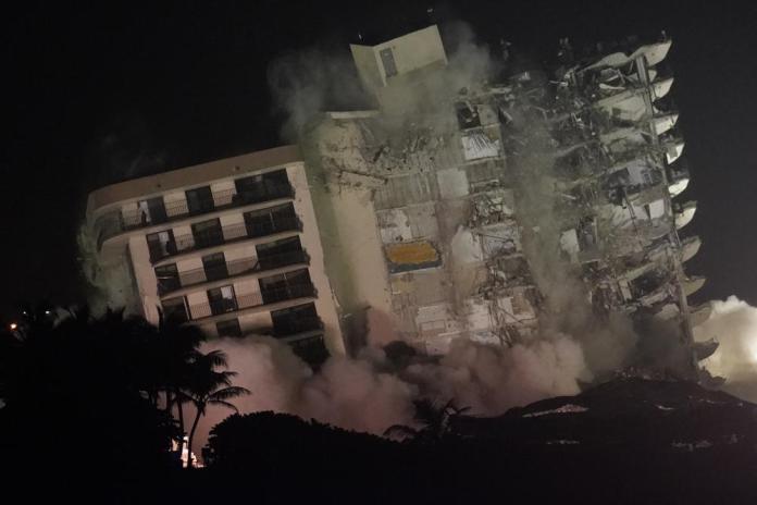 Explosives bring down rest of Surfside collapsed condo