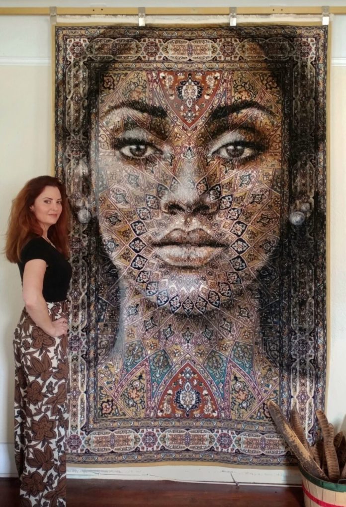 Florencia Clement de Grandprey makes haunting art on intricate rugs