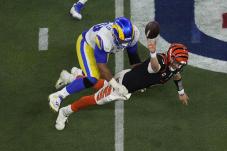 Super Bowl Photo Gallery Thrills and agony as Rams win Super Bowl - Los Angeles Rams punter Johnny Hekker