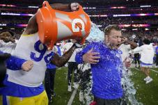 Super Bowl Photo Gallery Thrills and agony as Rams win Super Bowl - Los Angeles Rams punter Johnny Hekker