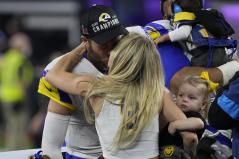 Super Bowl Photo Gallery Thrills and agony as Rams win Super Bowl - Los Angeles Rams punter Johnny Hekker