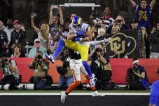 Super Bowl Photo Gallery Thrills and agony as Rams win Super Bowl - Los Angeles Rams punter Johnny Hekker